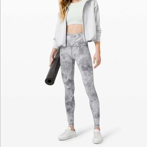 Align Pant 28” SHR Criss Cross Waist, Diamond Dye Stargaze Pitch Grey